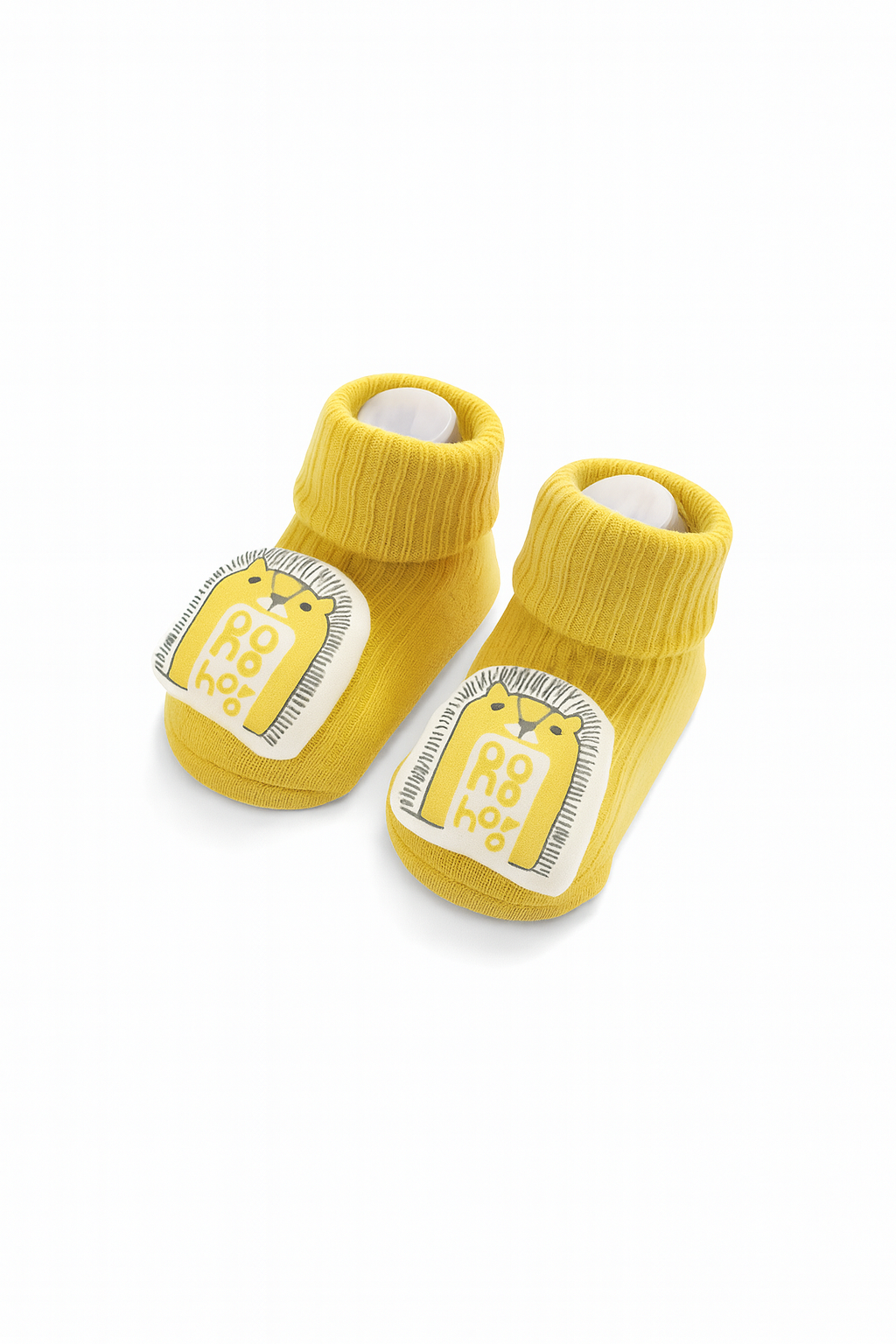 Chaussettes chaude bébé jaune | légères & antidérapantes