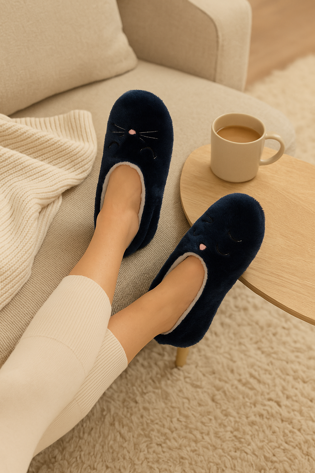 Chaussons ballerine bleu souple | Semelle Souple