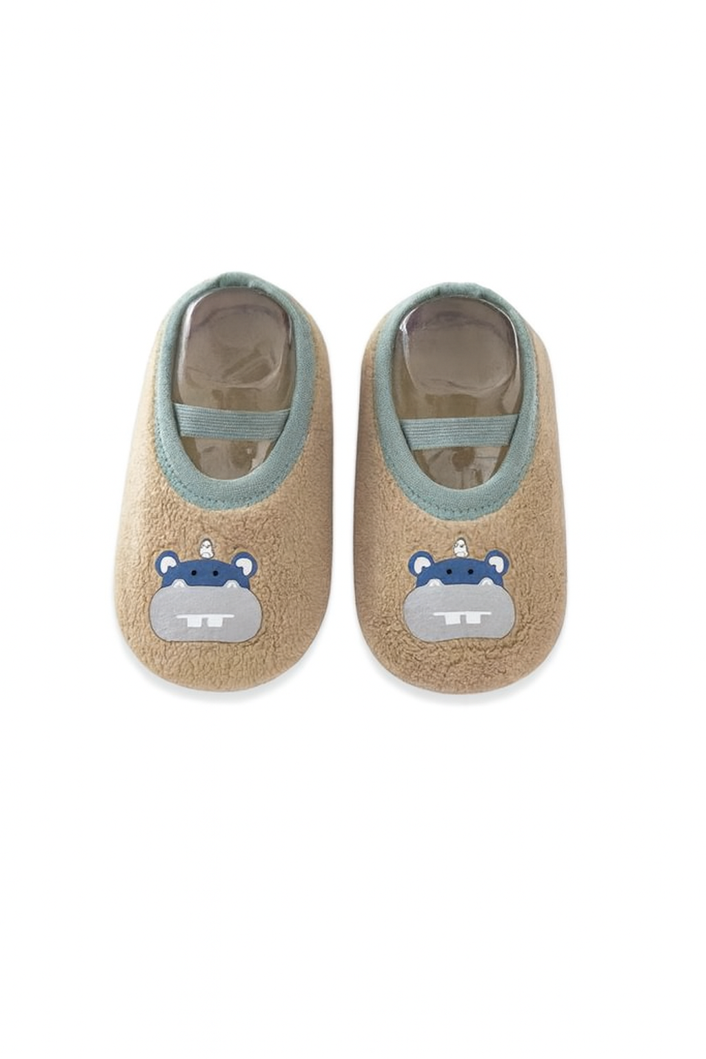 Chaussons bébé garçon beige naissance | Semelle Souple