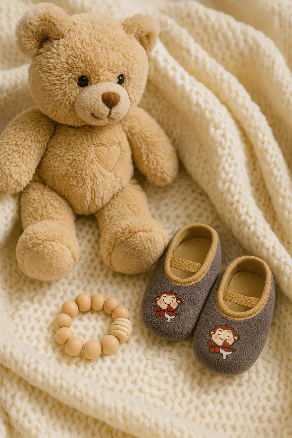 Chaussons gris bébé qui marche | Semelle Souple