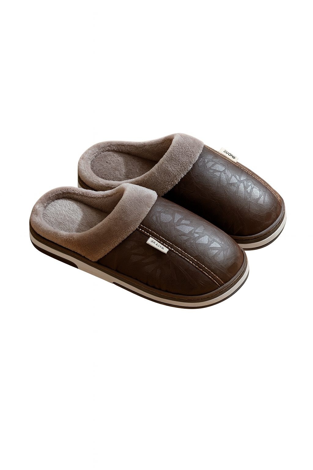 Chaussons cuir marron fourré Homme  | Fourrés, Semelle Souple