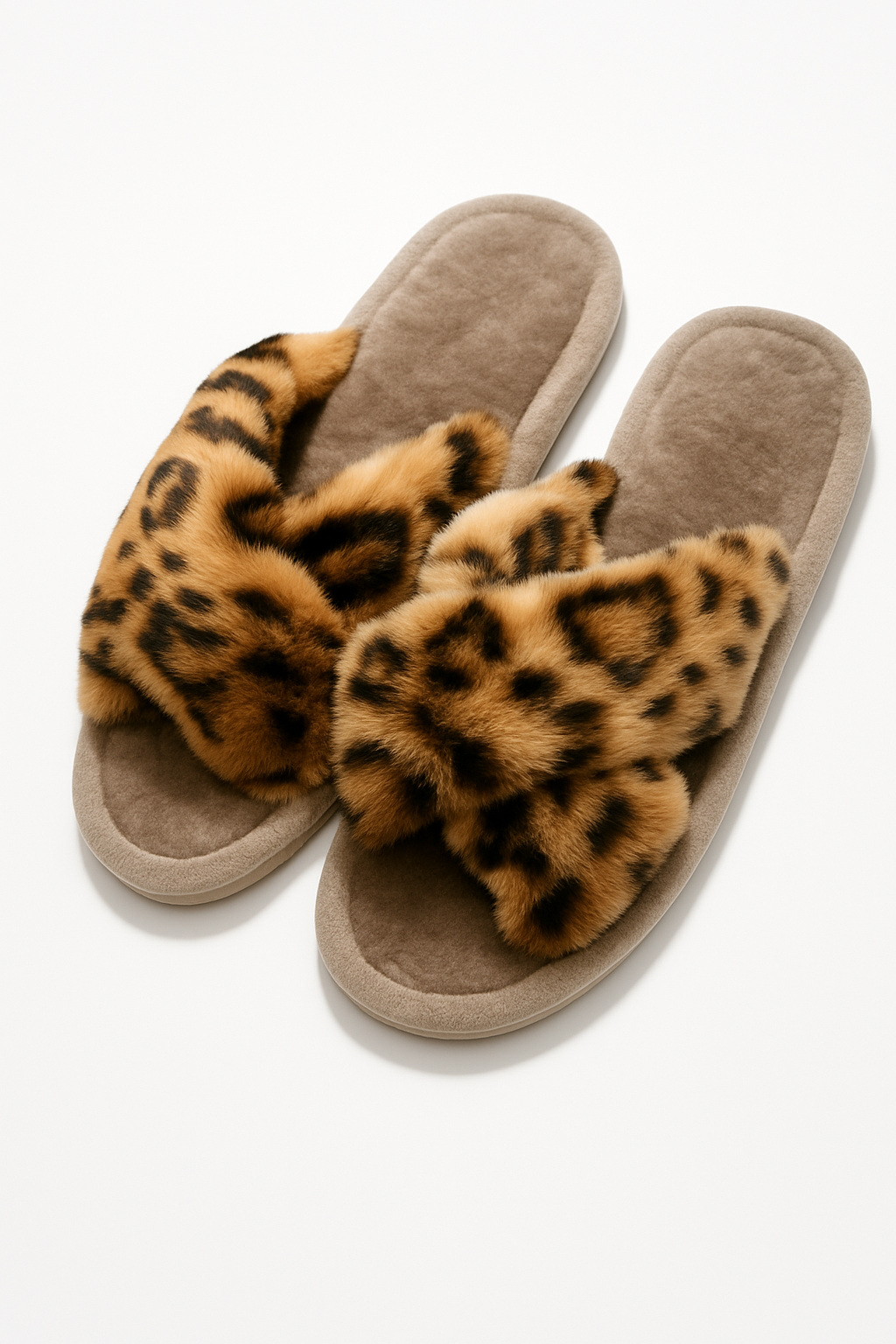 Chaussons léopard marron Femme | Confortables & Antidérapants