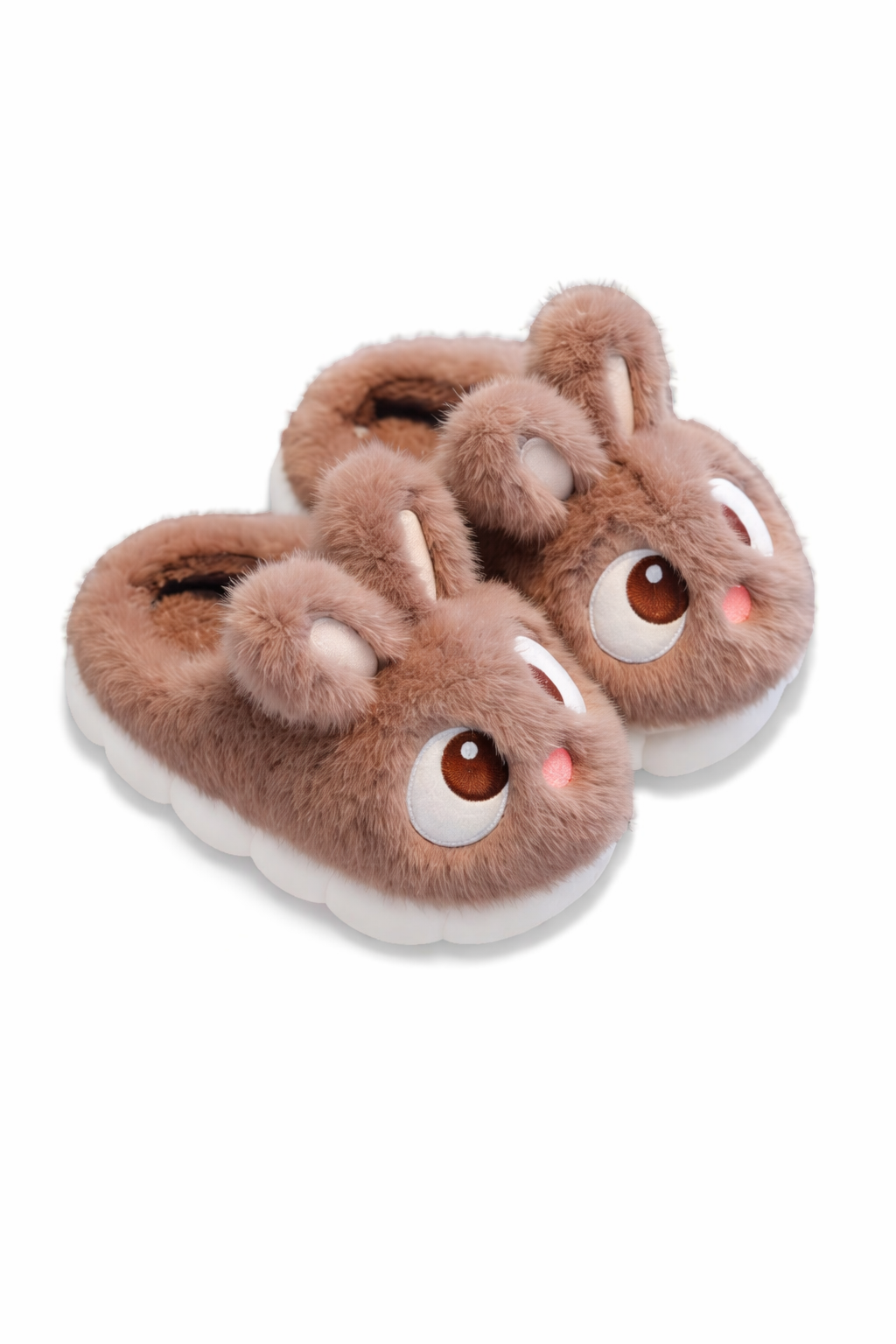 Chaussons maison enfant marron