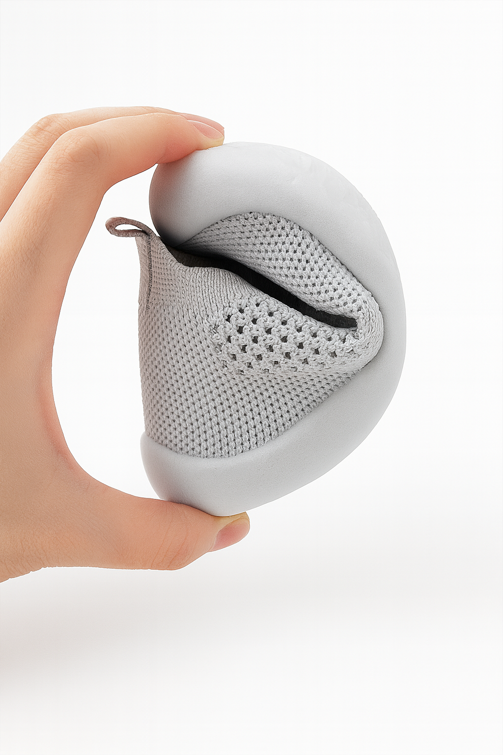 Chaussons bébé gris  | Semelle souple, légères & antidérapantes