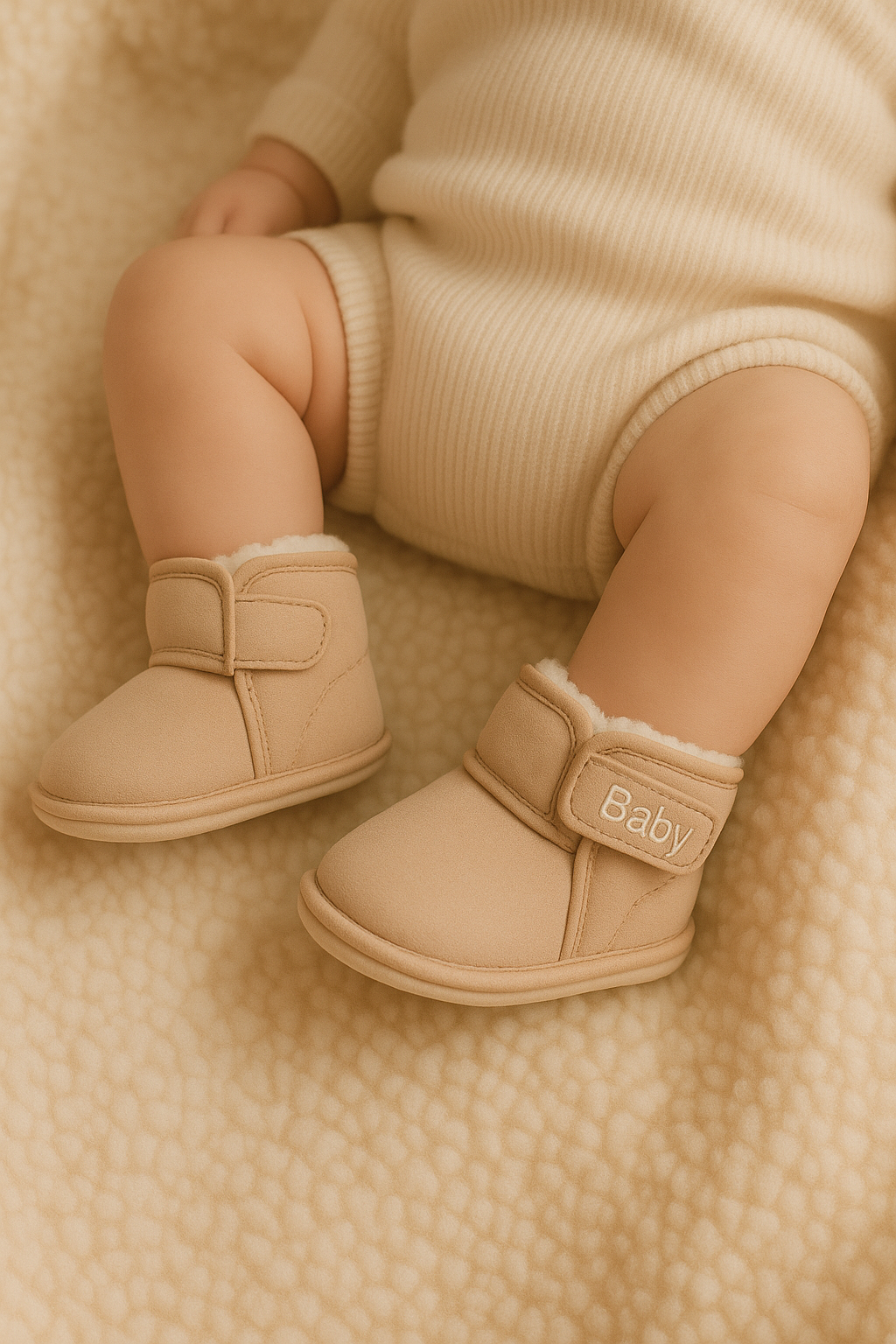 Chaussons extérieur rose bébé | Semelle Souple