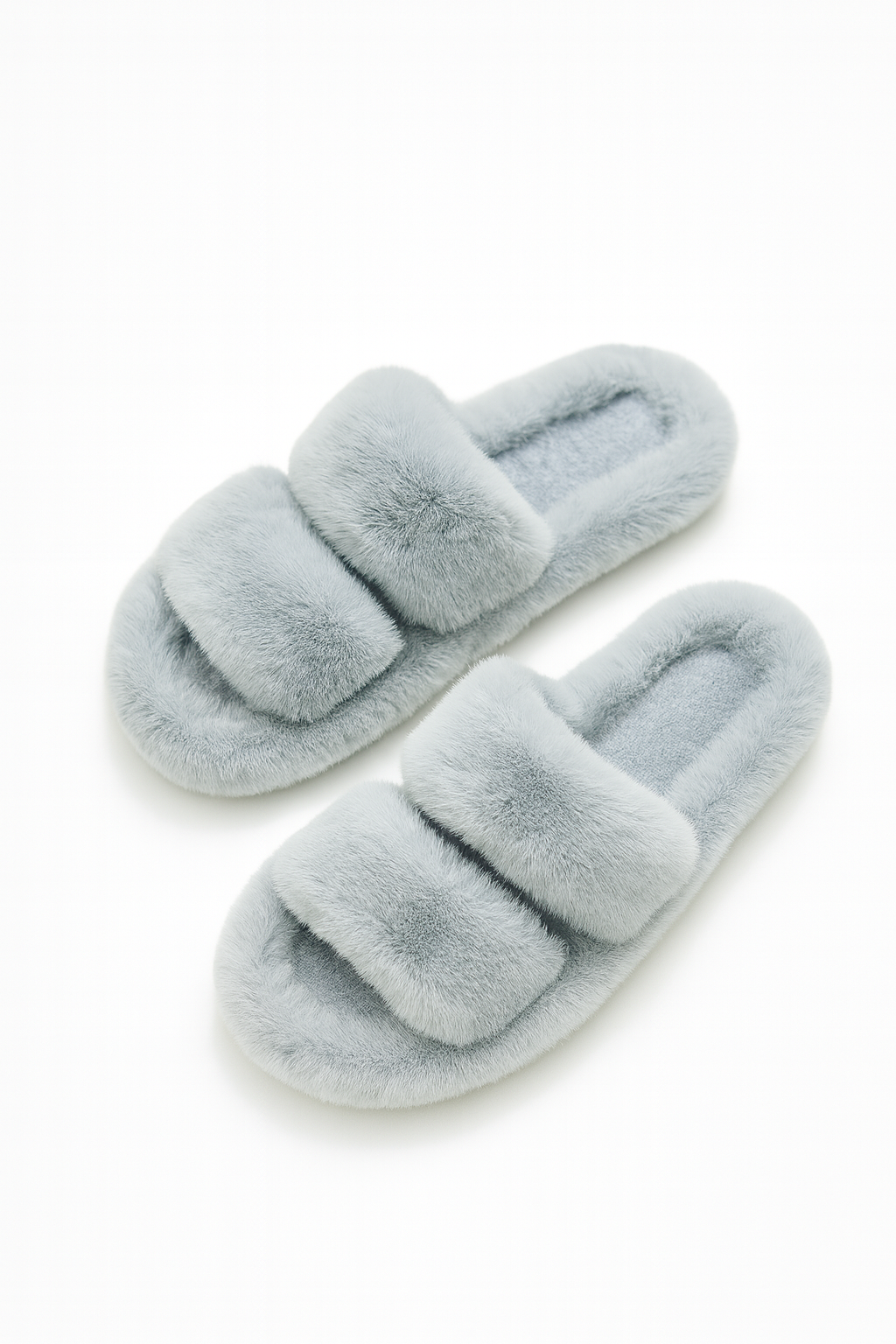 Chaussons cocooning bleu ciel femme | Semelle Souple