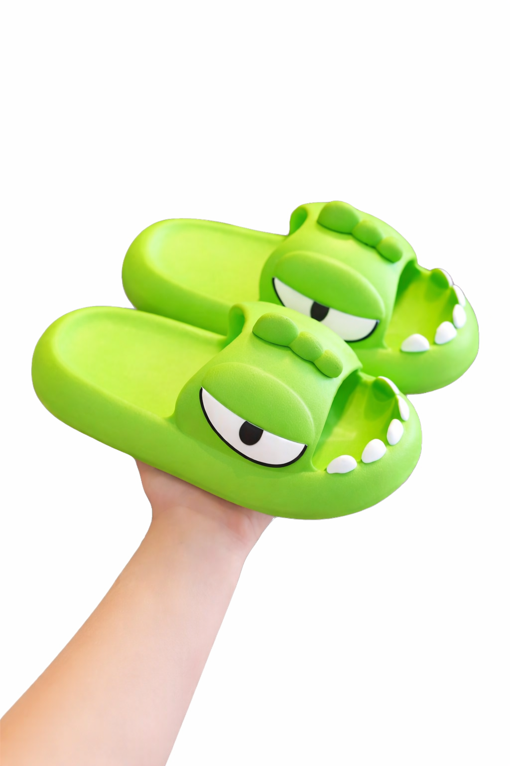Chaussons enfant garçon Vert dinosaure | Confortables & Antidérapants