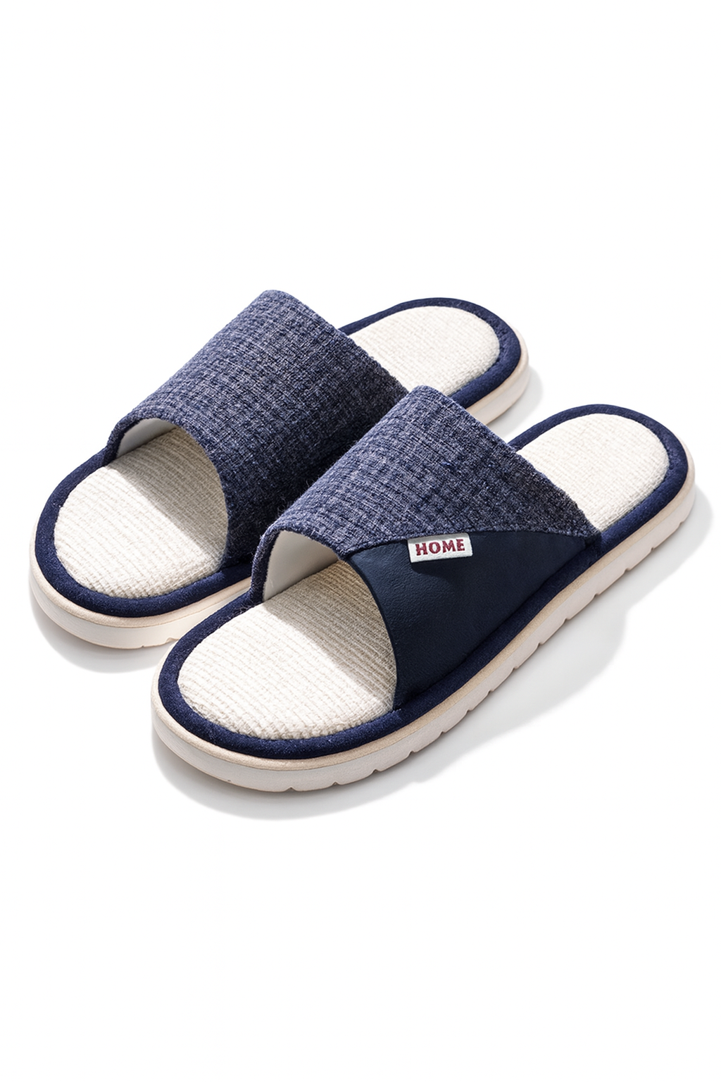 Chaussons maison homme bleu | Confortables & Antidérapants