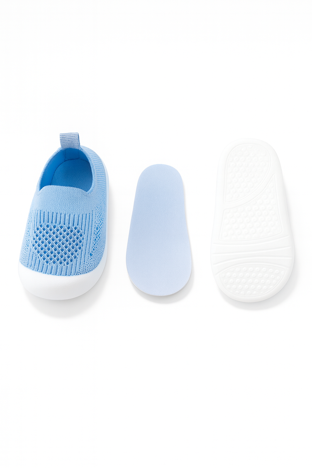 Chaussons bébé bleu  | Semelle souple, légères & antidérapantes