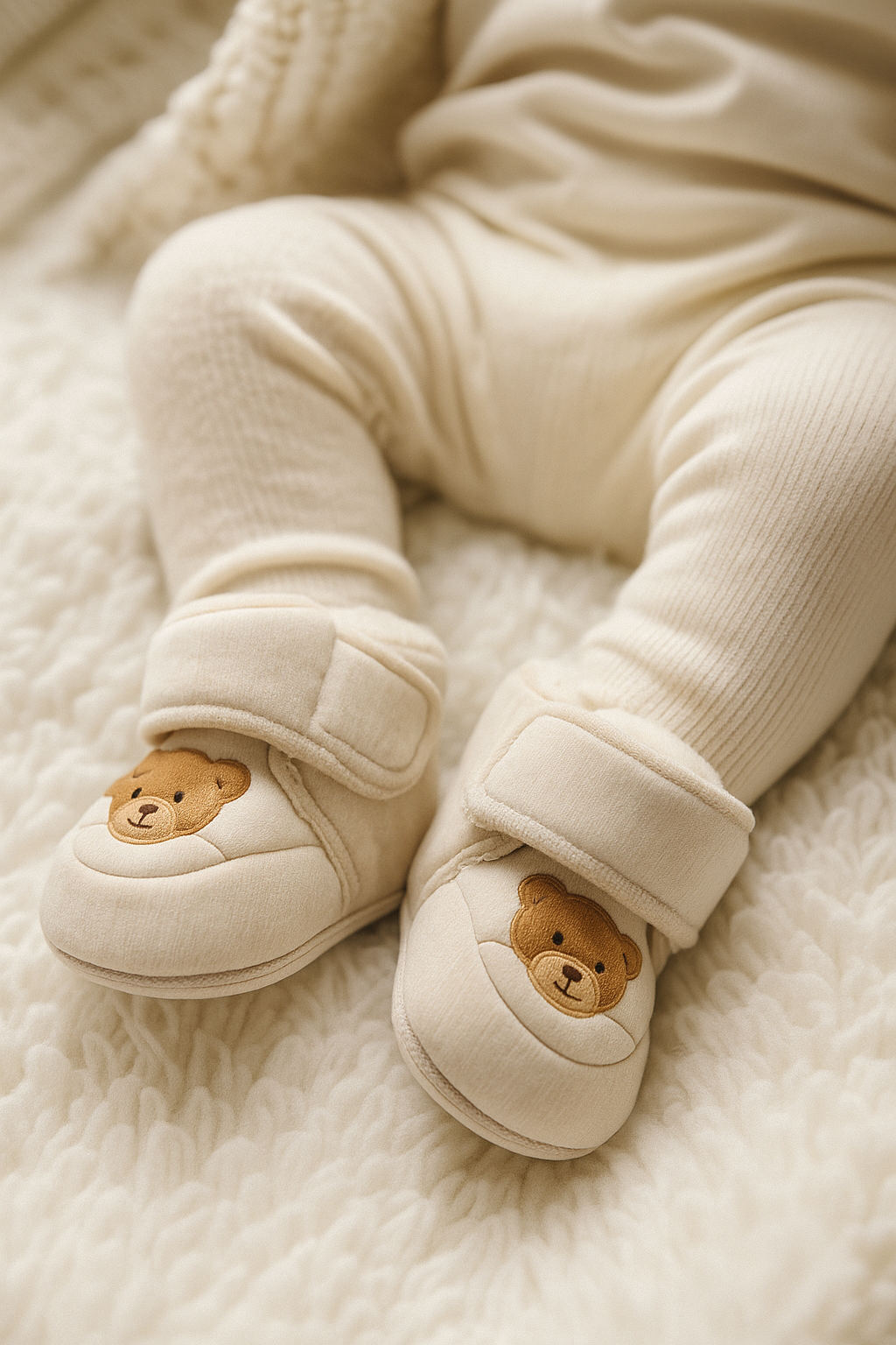 Chaussures ergonomiques bébé blanc | légères & antidérapantes