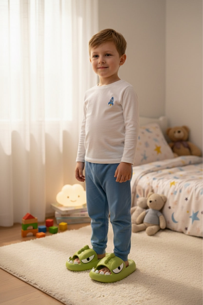 Chaussons enfant garçon kaki | Semelle Souple