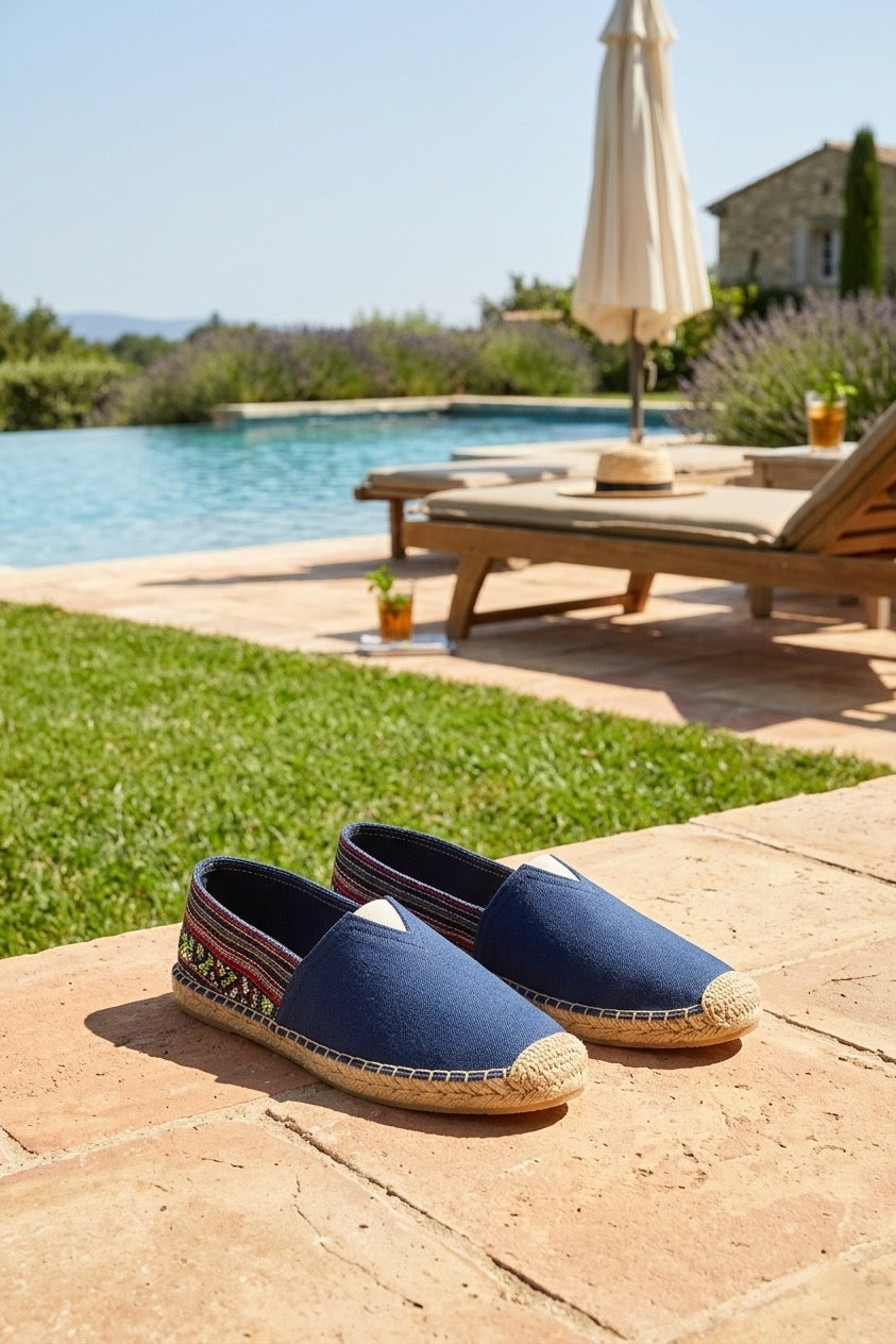 Espadrilles bleu marine Homme semelle souple