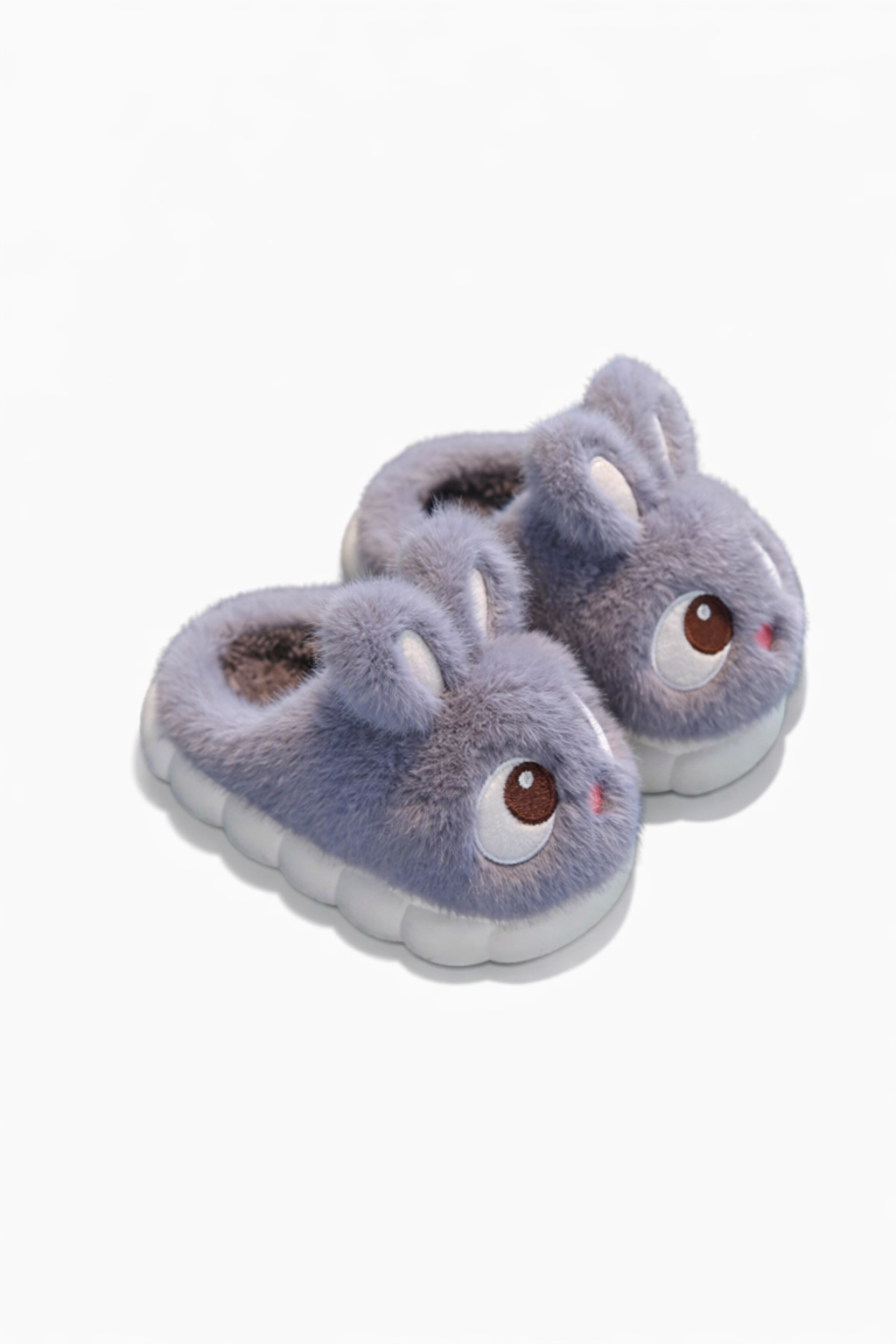 Pantoufles bottines fourrées gris | Fourrés, Semelle Épaisse