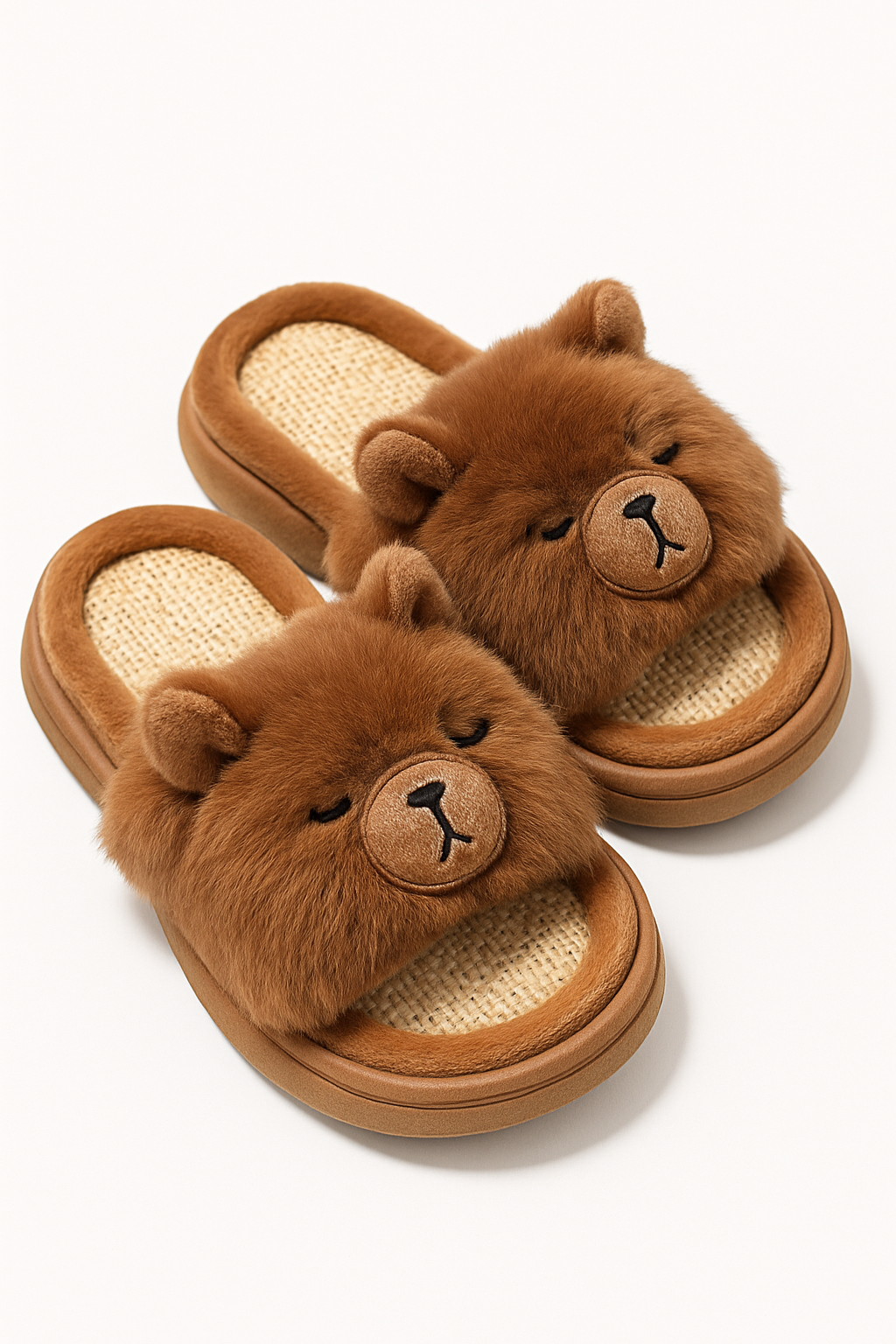 Pantoufles enfant fille marron | Confortables & Antidérapants