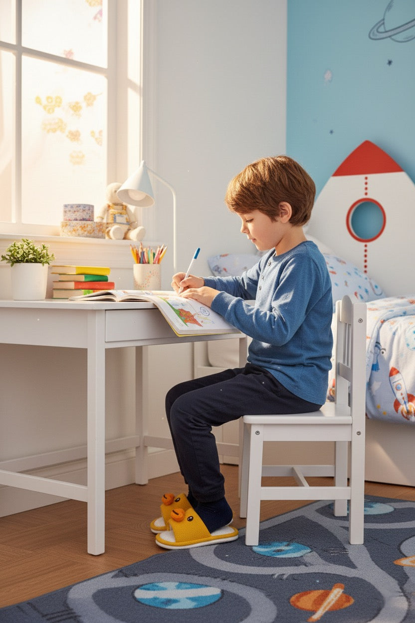 Pantoufles drôle enfant jaune | Confortables & Antidérapants